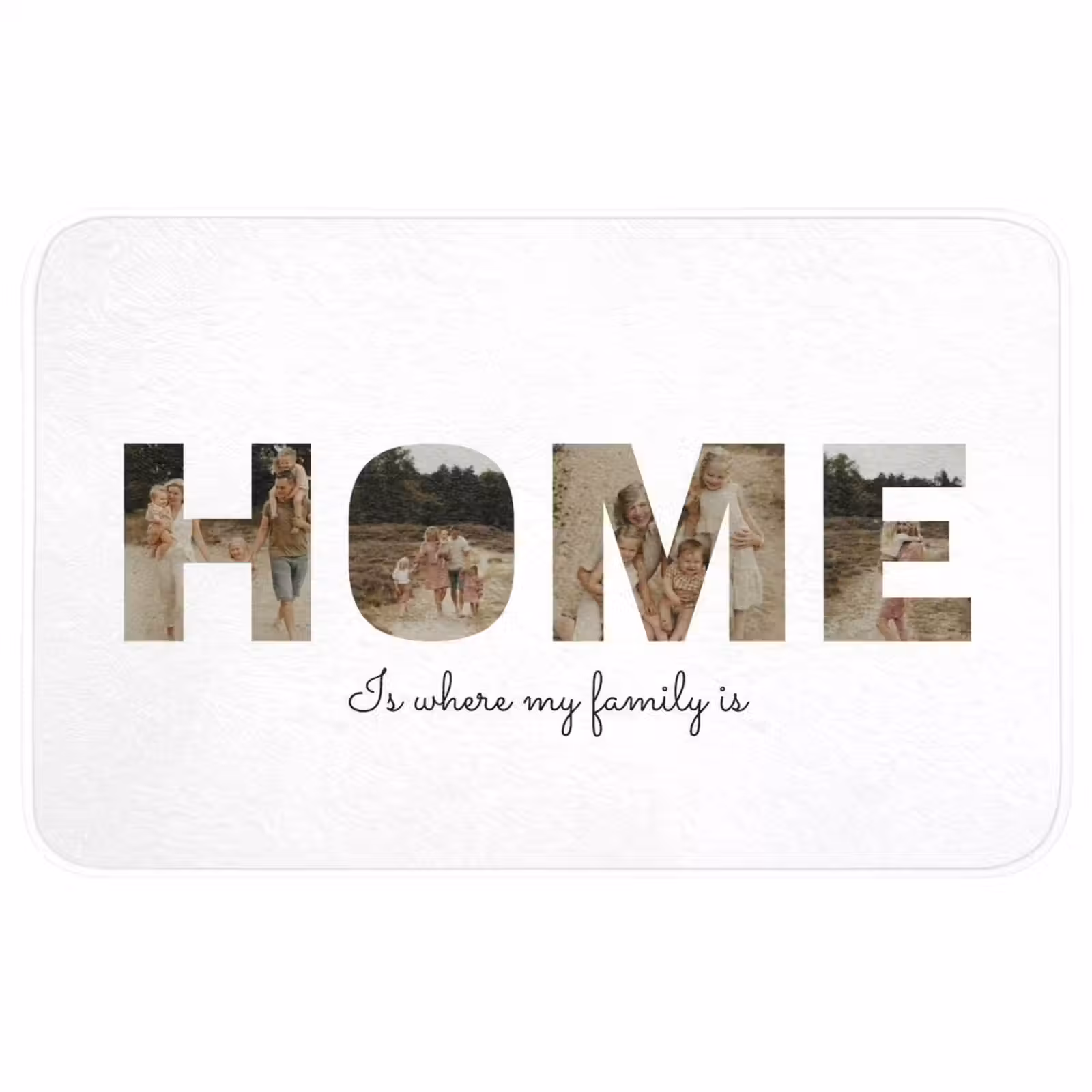 Gepersonaliseerde WC Mat - Home - Lettercollage — 1