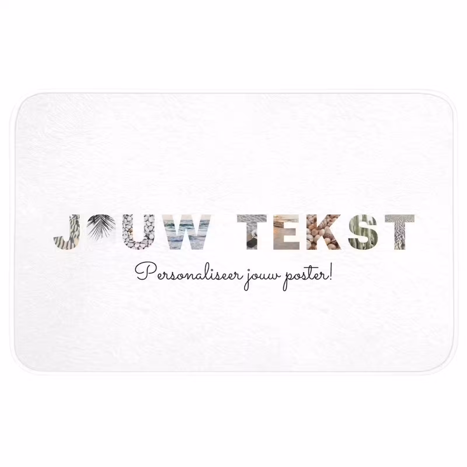 Gepersonaliseerde WC Mat - Jouw Tekst - Lettercollage — 1