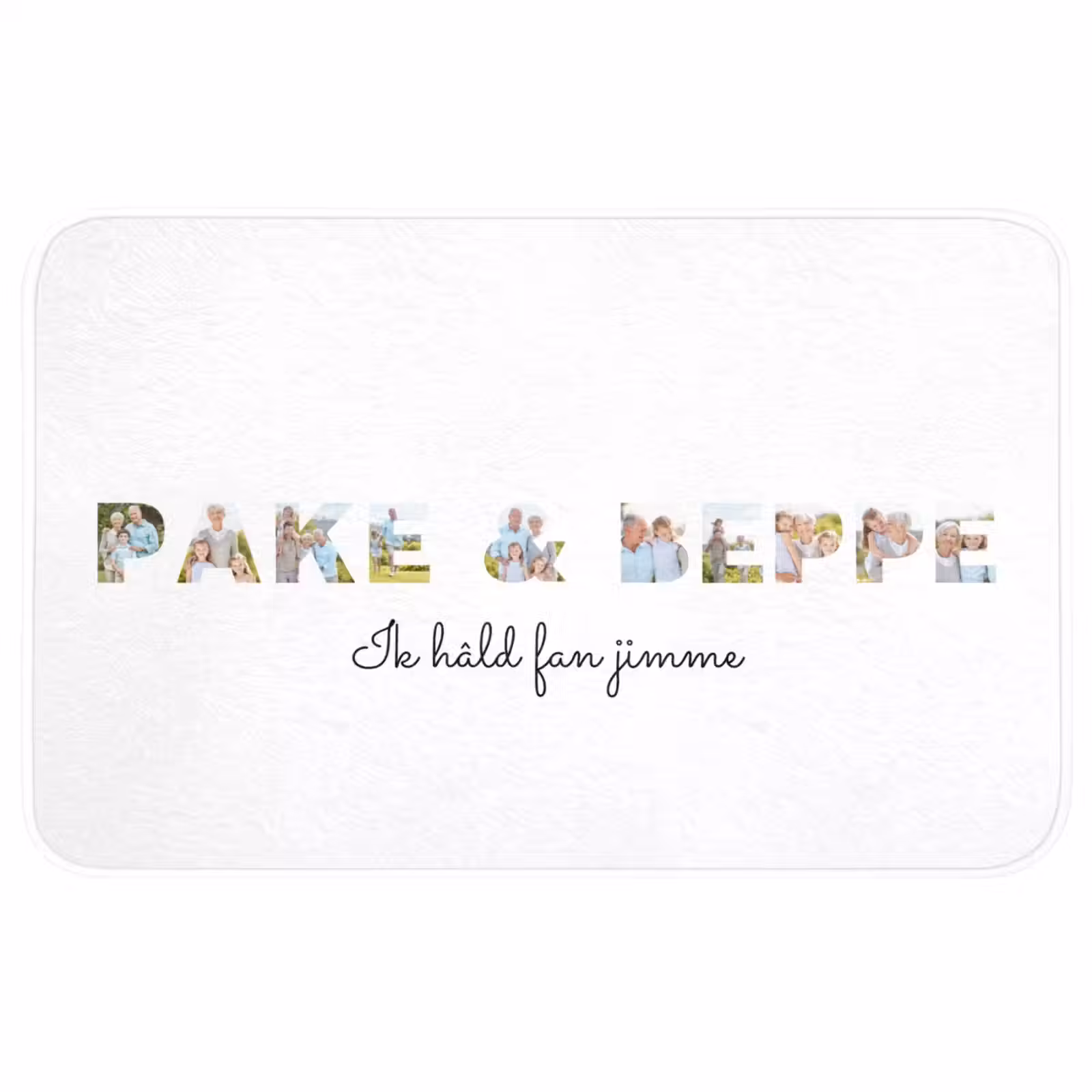 Gepersonaliseerde WC Mat - Pake & Beppe - Lettercollage — 1