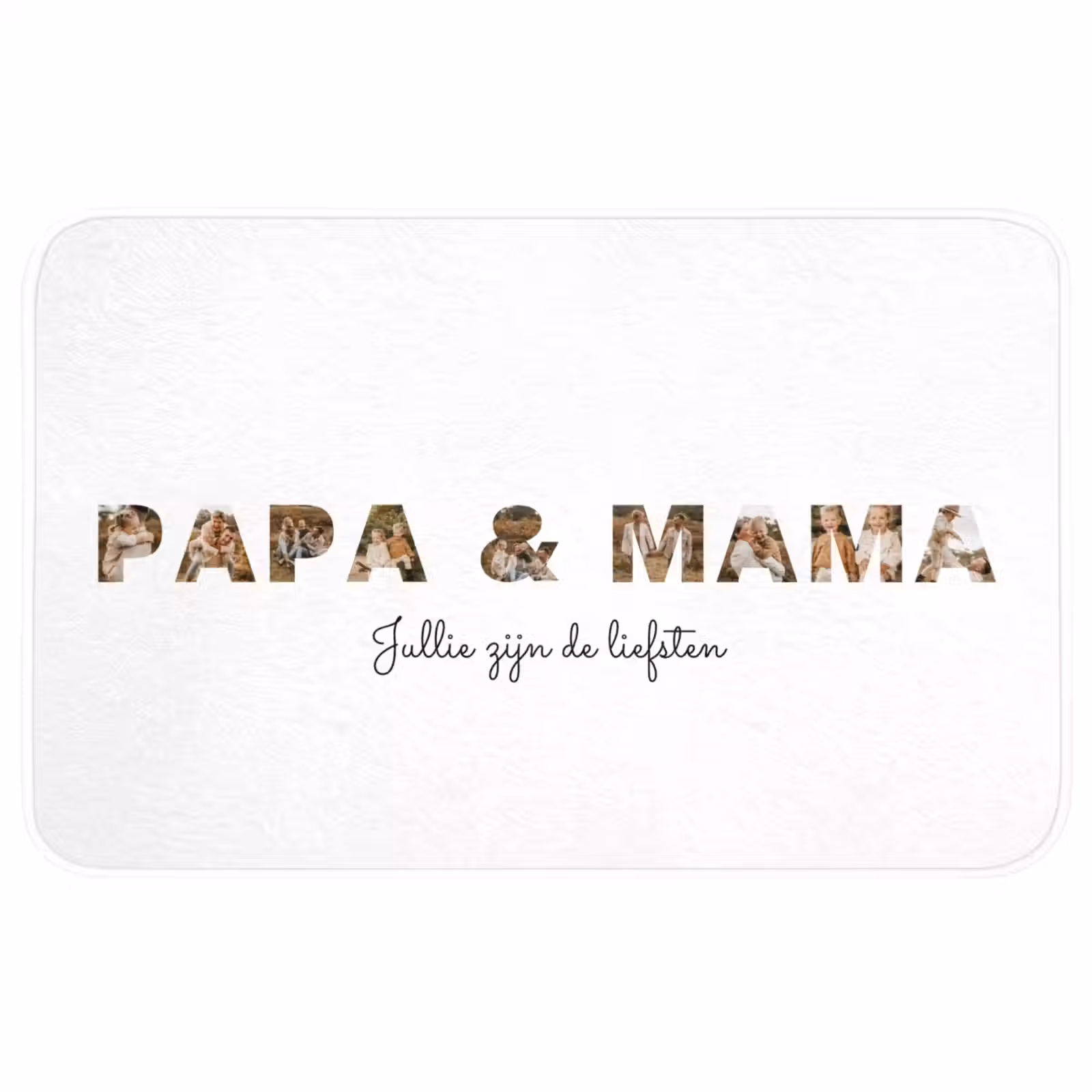 Gepersonaliseerde WC Mat - Papa & Mama - Lettercollage — 1
