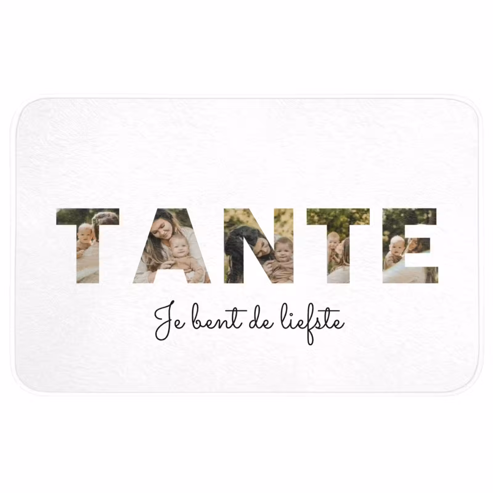 Gepersonaliseerde WC Mat - Tante - Lettercollage — 1