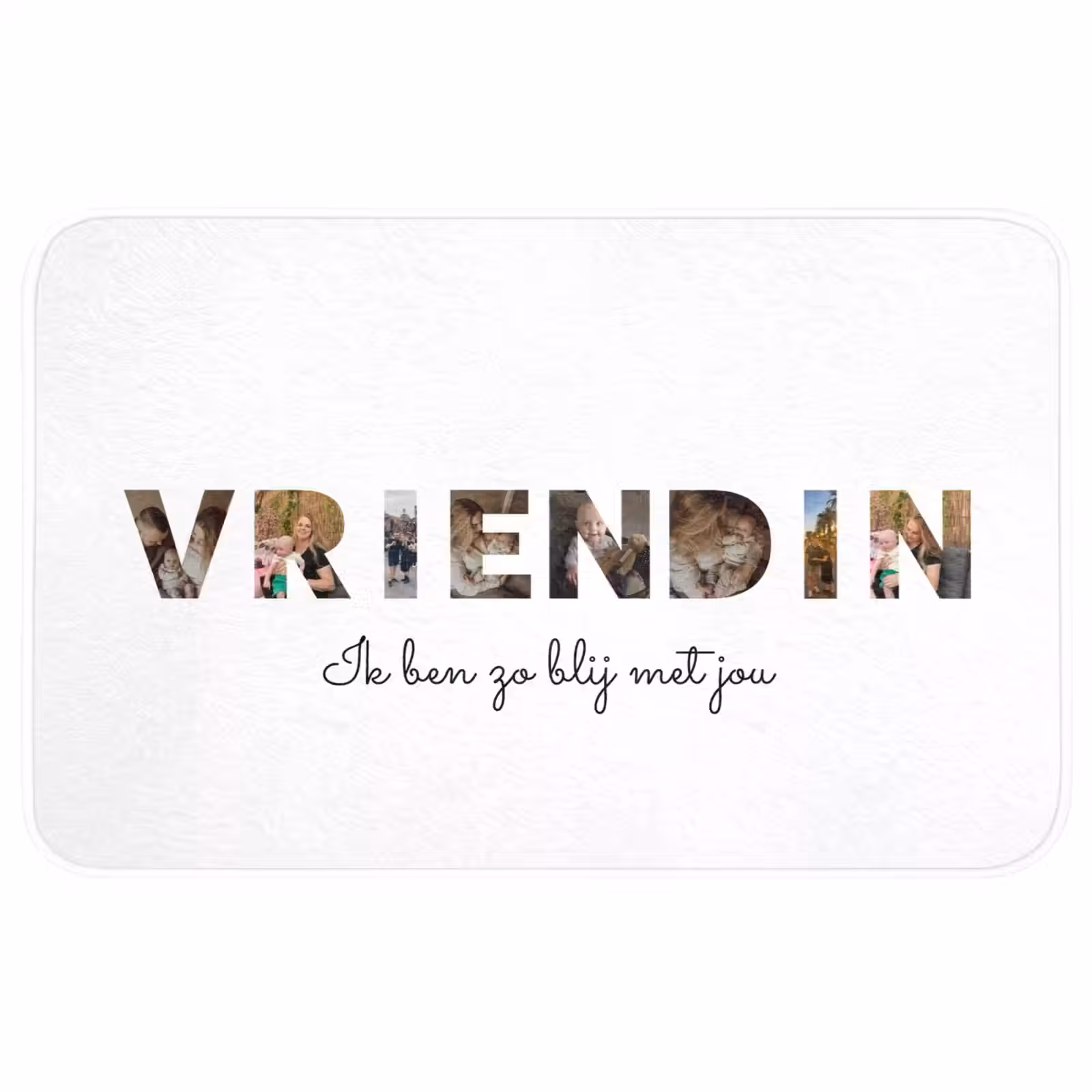 Gepersonaliseerde WC Mat - Vriendin - Lettercollage — 1