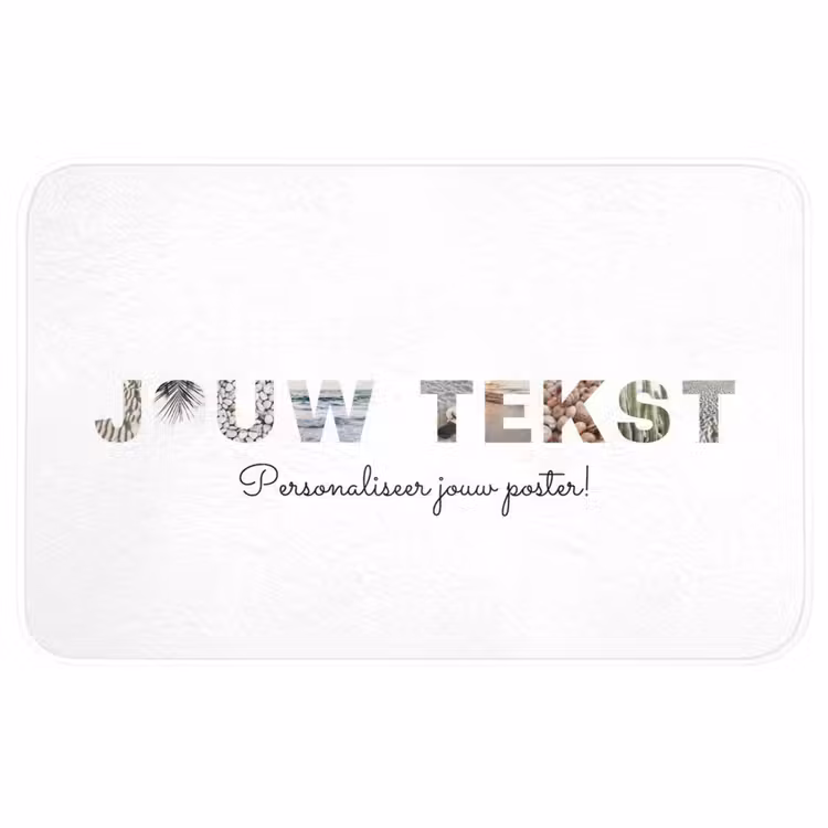 Badmat - Jouw Tekst - Lettercollage — 1