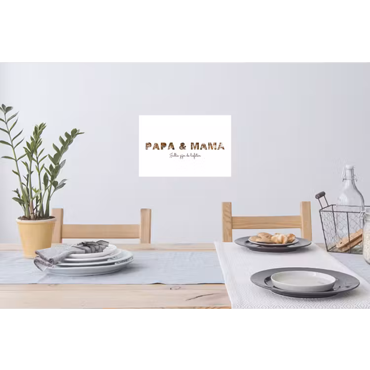 Gepersonaliseerde muursticker - Papa & Mama - Lettercollage — 3