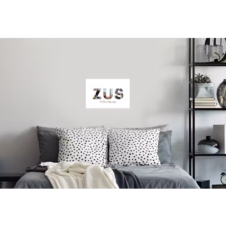 Gepersonaliseerde muursticker - Zus - Lettercollage — 5