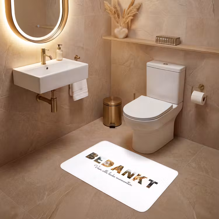 Gepersonaliseerde WC Mat - Bedankt - Lettercollage — 4