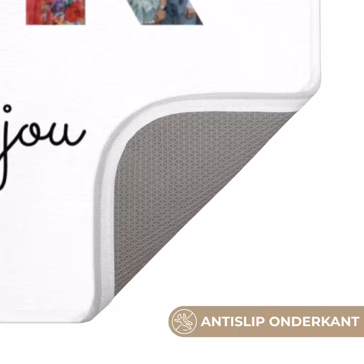 Gepersonaliseerde WC Mat - Broer - Lettercollage — 3
