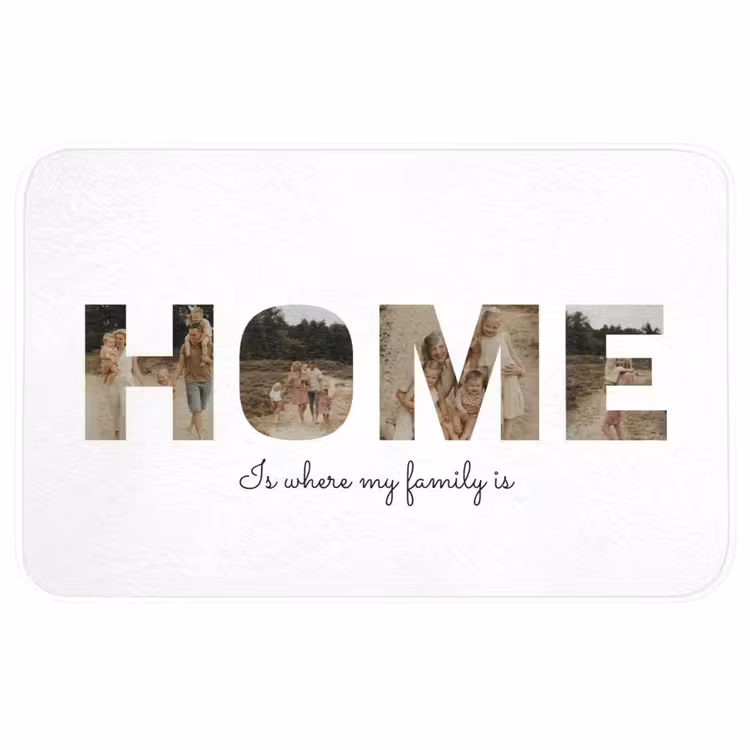 Gepersonaliseerde WC Mat - Home - Lettercollage — 1
