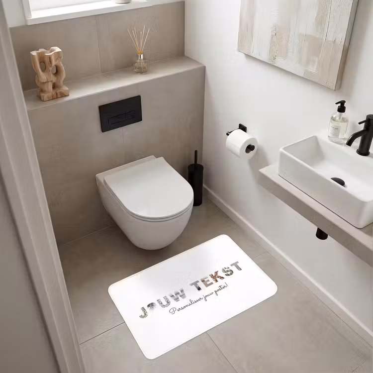 Gepersonaliseerde WC Mat - Jouw Tekst - Lettercollage — 6