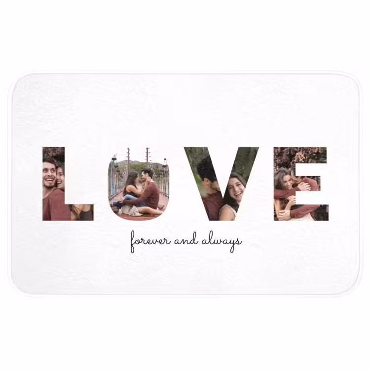 Gepersonaliseerde WC Mat - Love - Lettercollage — 1