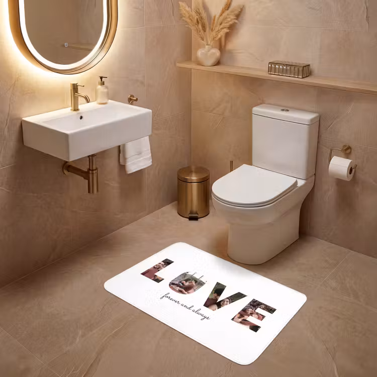 Gepersonaliseerde WC Mat - Love - Lettercollage — 4