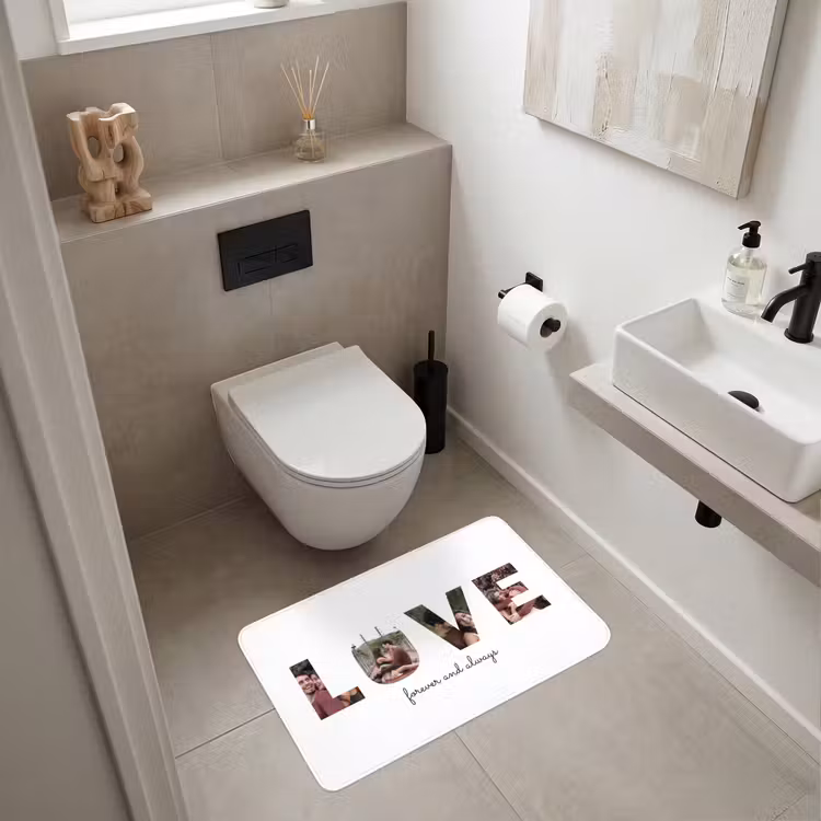 Gepersonaliseerde WC Mat - Love - Lettercollage — 6
