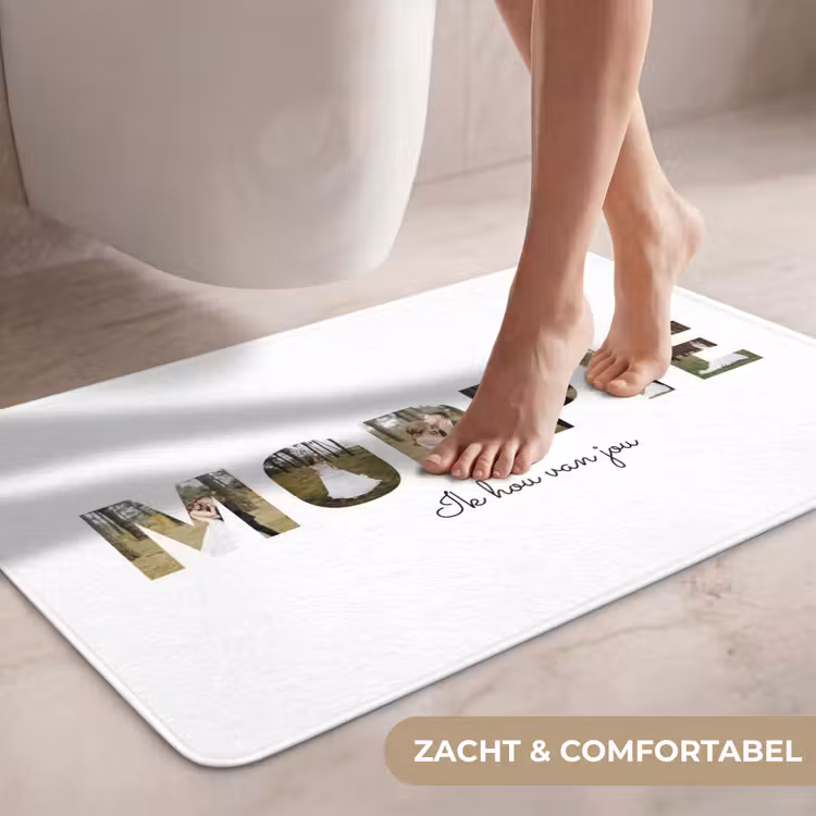 Gepersonaliseerde WC Mat - Moppie - Lettercollage — 7