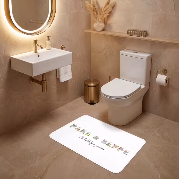 Gepersonaliseerde WC Mat - Pake & Beppe - Lettercollage — 4