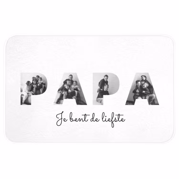 Gepersonaliseerde WC Mat - Papa - Lettercollage — 1