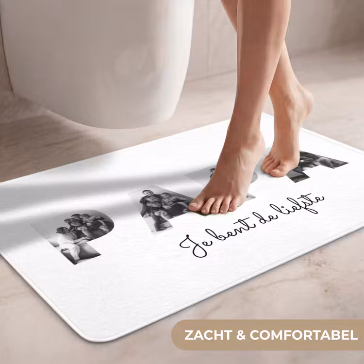Gepersonaliseerde WC Mat - Papa - Lettercollage — 7
