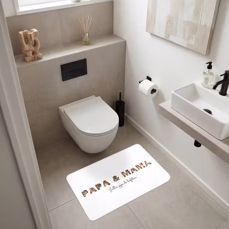 Gepersonaliseerde WC Mat - Papa & Mama - Lettercollage — 6