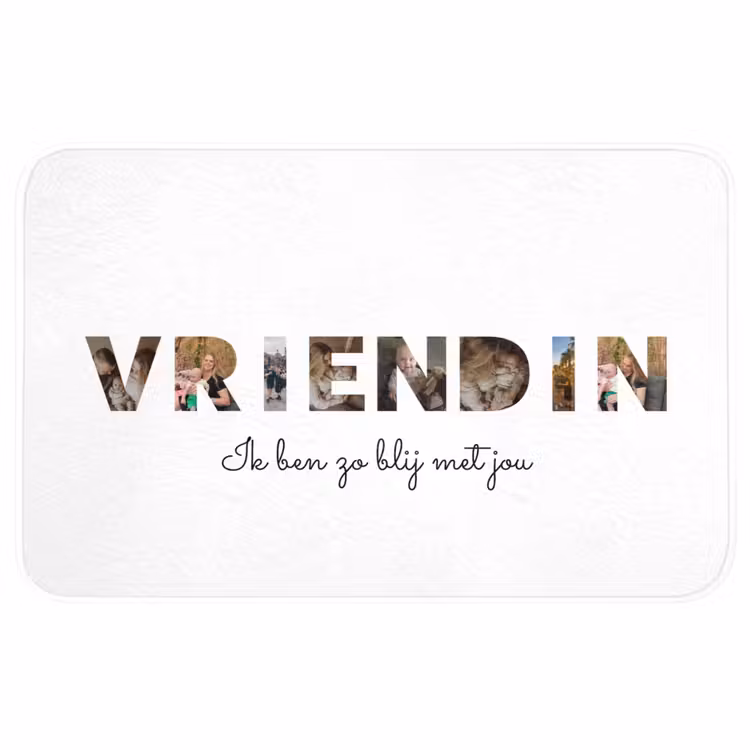 Gepersonaliseerde WC Mat - Vriendin - Lettercollage — 1