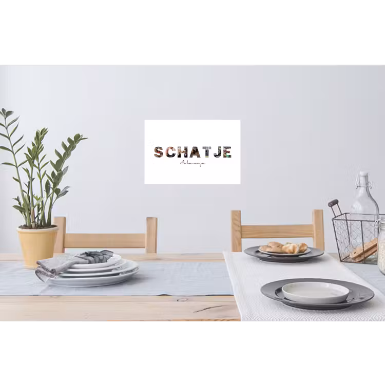 Gepersonaliseerde muursticker - Schatje - Lettercollage — 3
