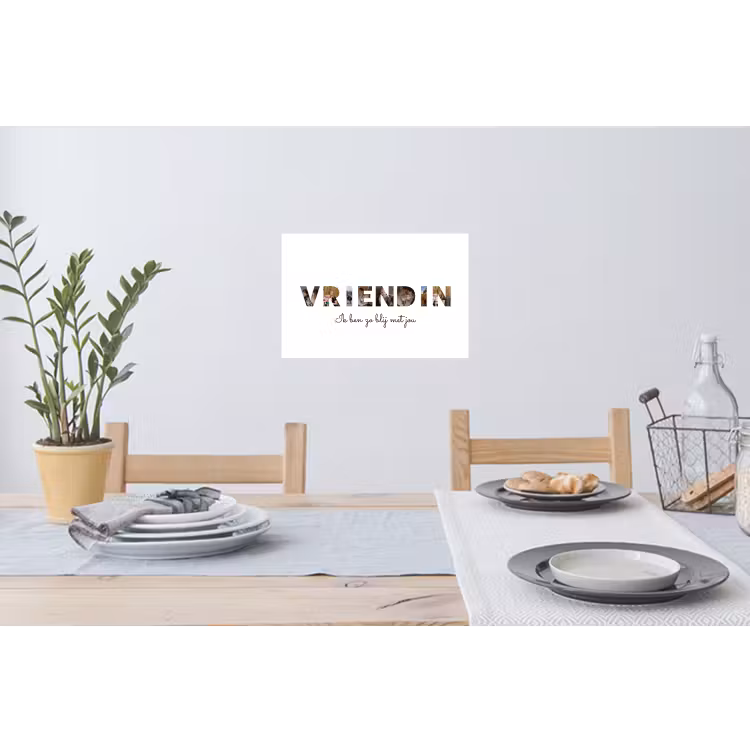Gepersonaliseerde muursticker - Vriendin - Lettercollage — 3