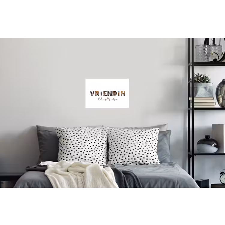 Gepersonaliseerde muursticker - Vriendin - Lettercollage — 5