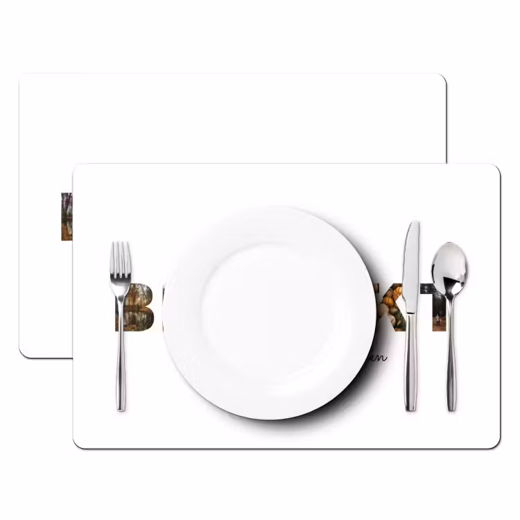 Gepersonaliseerde placemat - 6 stuks -  Bedankt - Lettercollage — 2