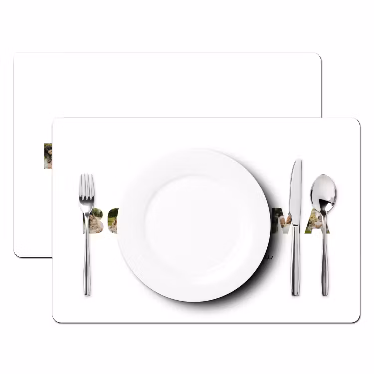 Gepersonaliseerde placemat - 6 stuks - Bonusmama - Lettercollage — 2
