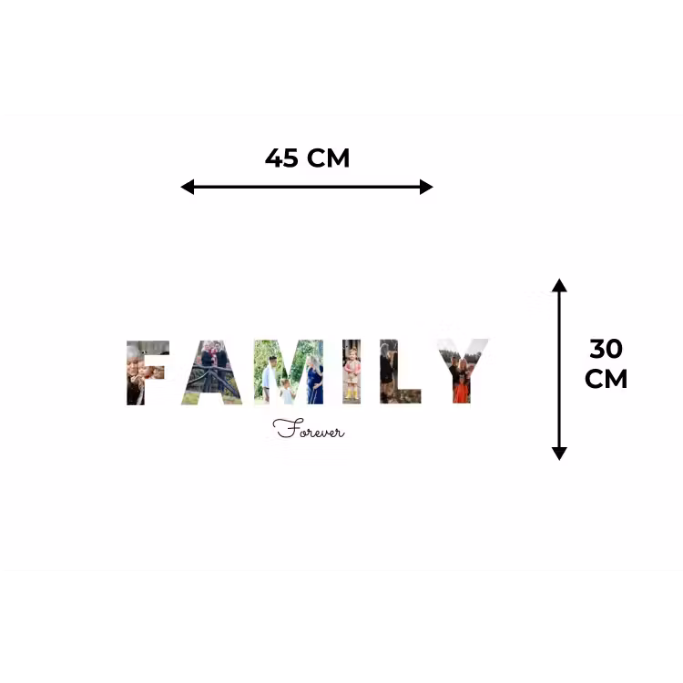 Gepersonaliseerde placemat - 6 stuks - Family - Lettercollage — 3