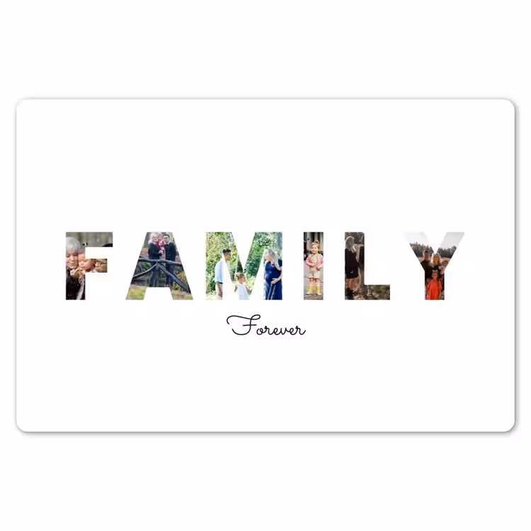 Gepersonaliseerde placemat - 6 stuks - Family - Lettercollage — 7