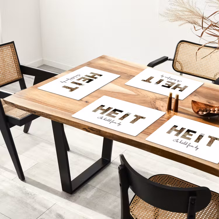 Gepersonaliseerde placemat - 6 stuks - Heit - Lettercollage — 5