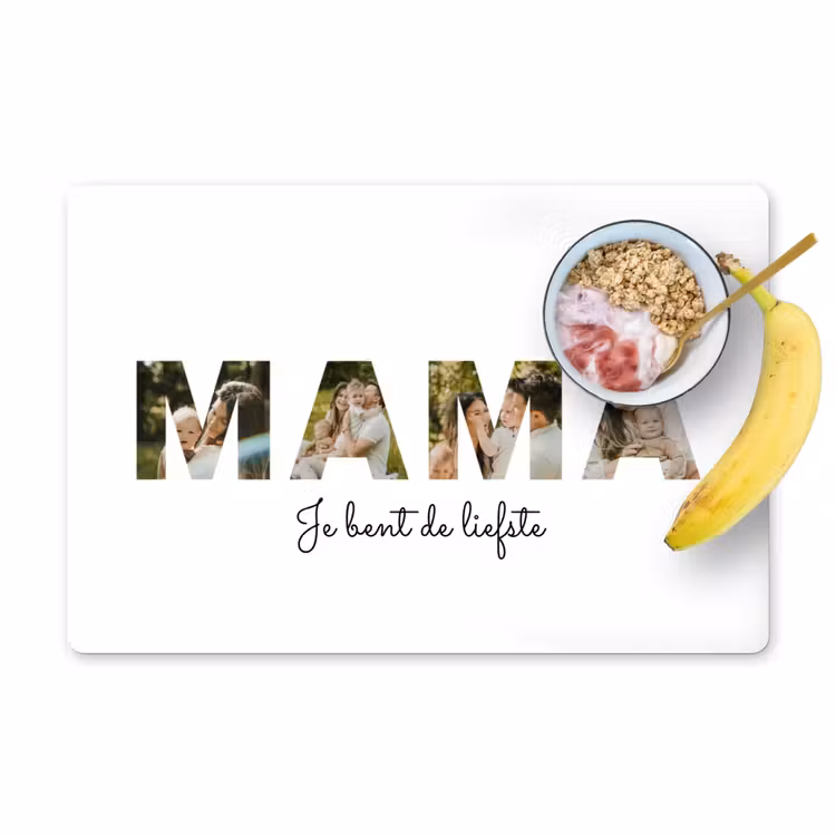 Gepersonaliseerde placemat - 6 stuks -  Mama - Lettercollage — 1