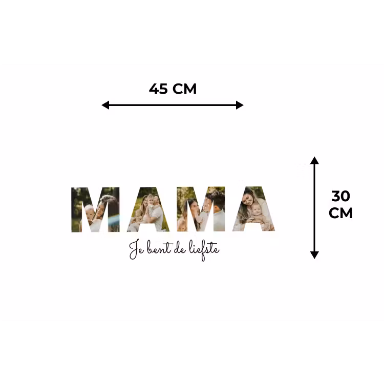Gepersonaliseerde placemat - 6 stuks -  Mama - Lettercollage — 3