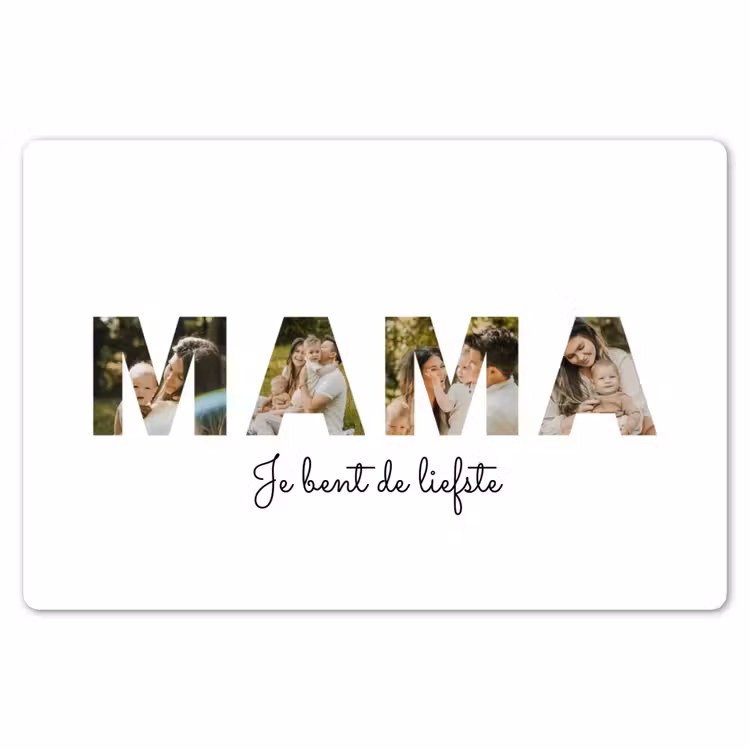 Gepersonaliseerde placemat - 6 stuks -  Mama - Lettercollage — 7