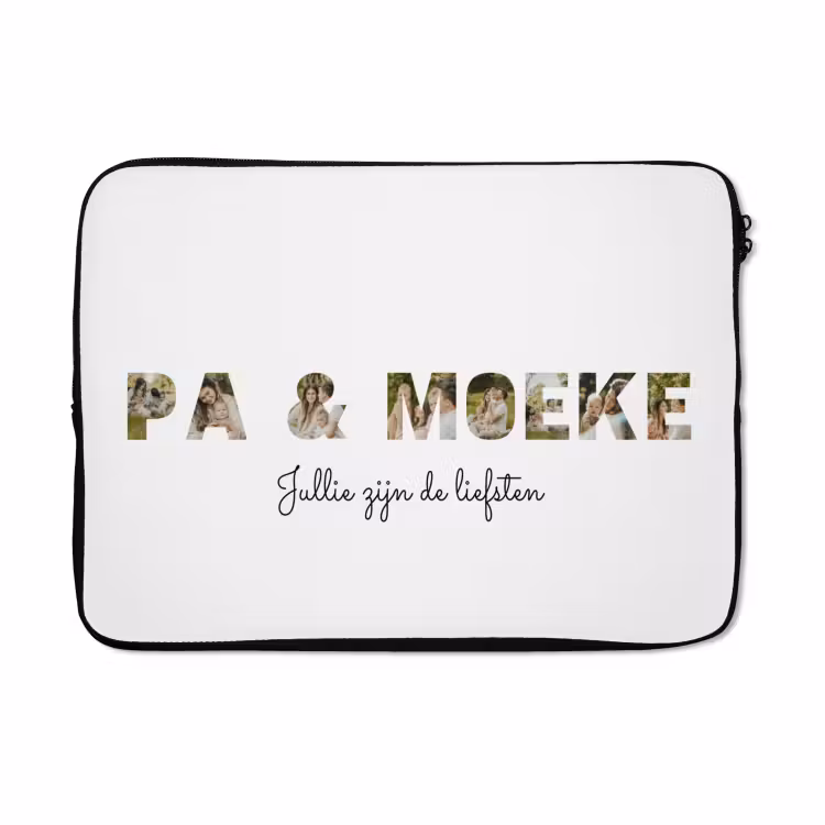 Gepersonaliseerde laptophoes - Pa & Moeke - Lettercollage — 5