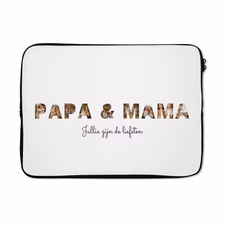 Gepersonaliseerde laptophoes - Papa & Mama - Lettercollage — 5