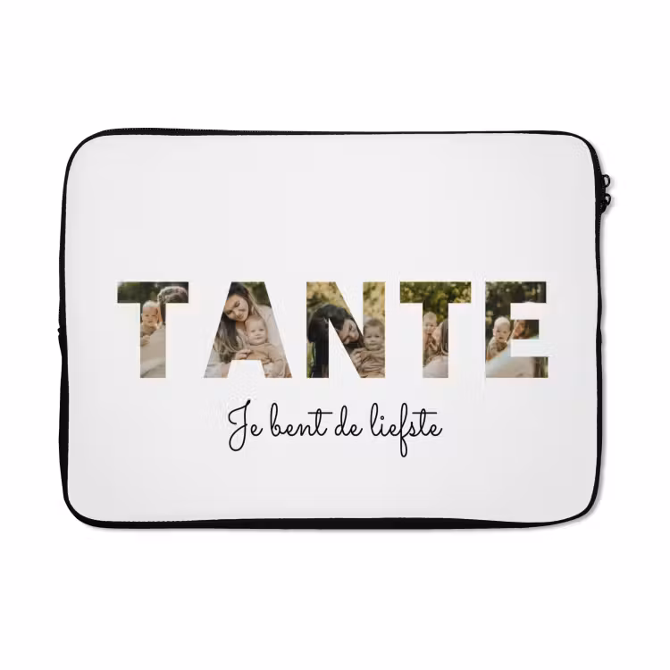 Gepersonaliseerde laptophoes - Tante - Lettercollage — 5