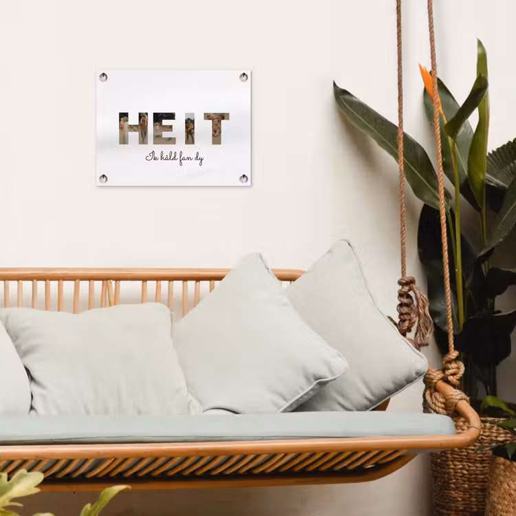 Gepersonaliseerde tuinposter - Heit - Lettercollage — 5