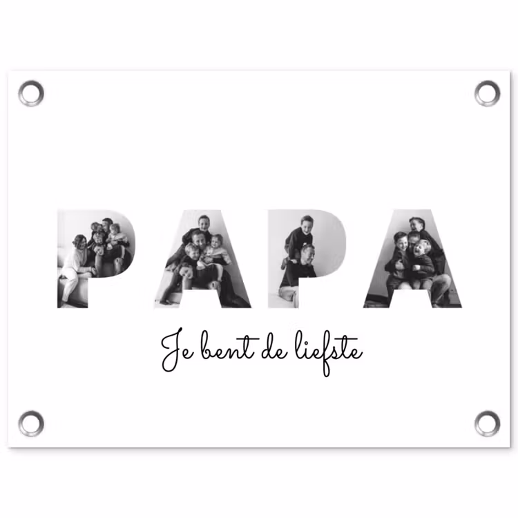 Gepersonaliseerde tuinposter - Papa - Lettercollage — 1