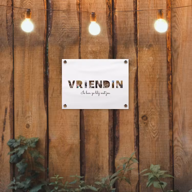 Gepersonaliseerde tuinposter - Vriendin - Lettercollage — 2