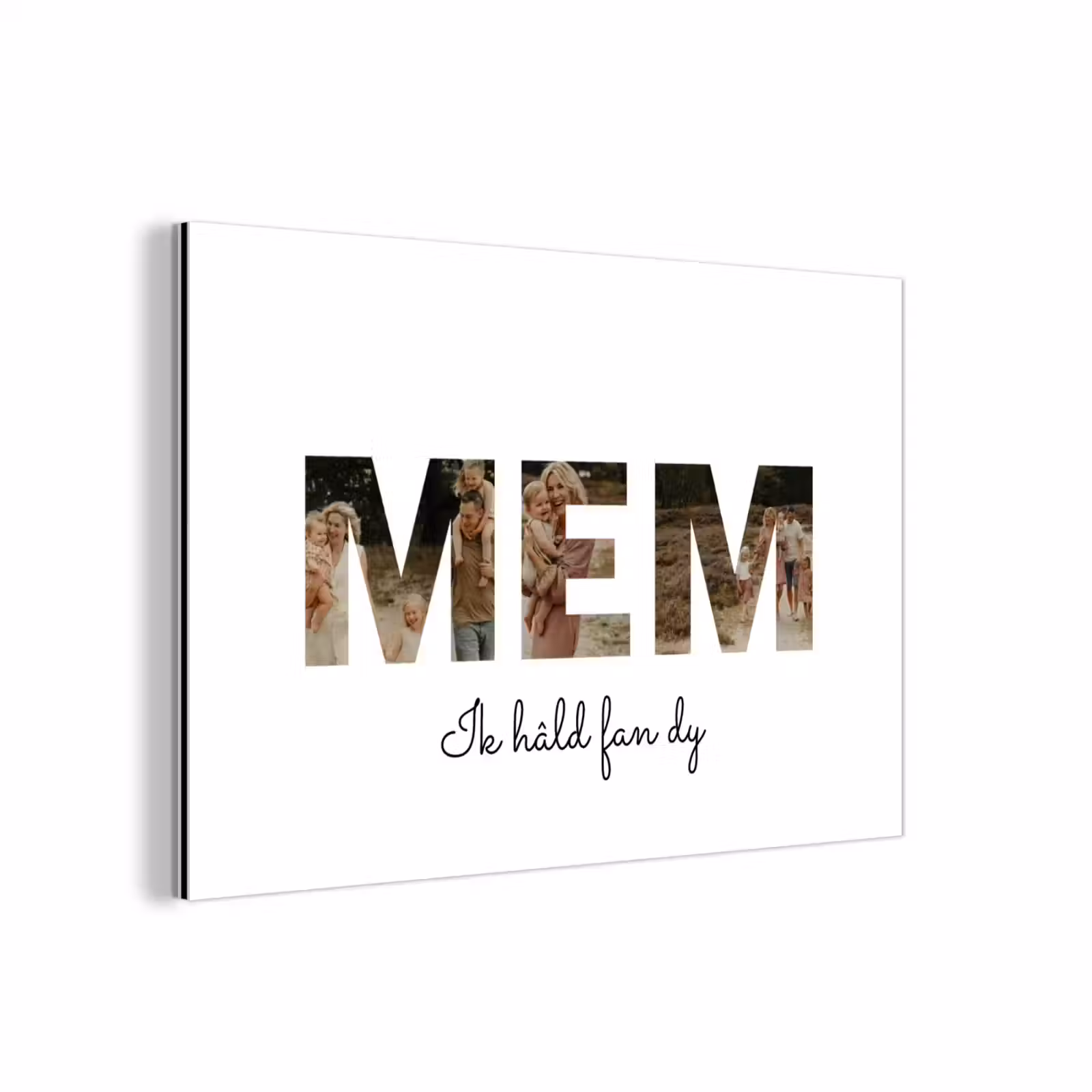Gepersonaliseerd aluminium schilderij - Mem - Lettercollage — 1