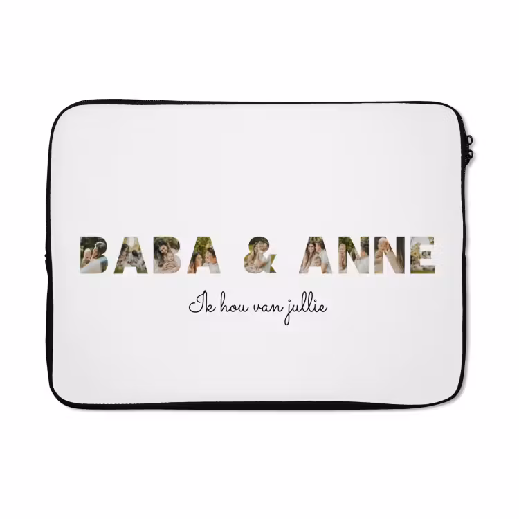 Gepersonaliseerde laptophoes - Baba & Anne - Lettercollage — 5