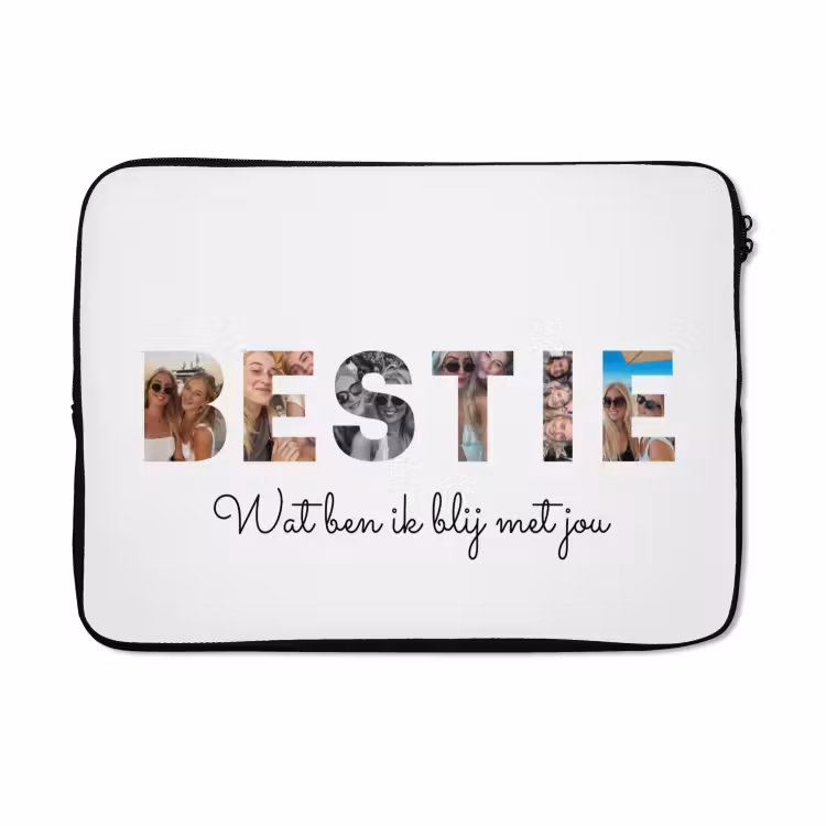 Gepersonaliseerde laptophoes - Bestie - Lettercollage — 5