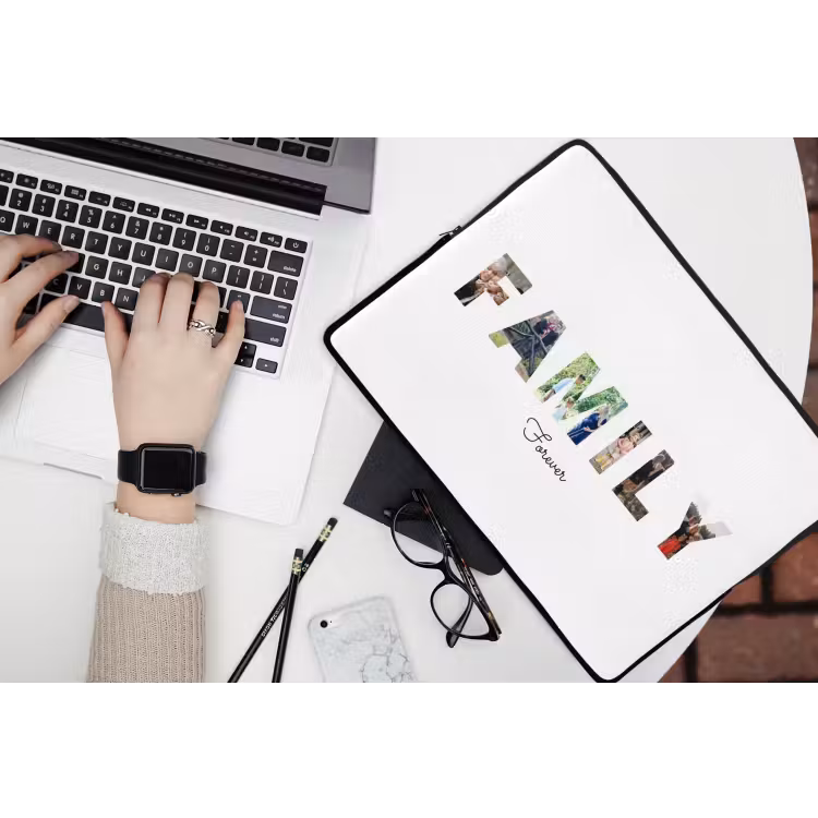Gepersonaliseerde laptophoes - Family - Lettercollage — 3