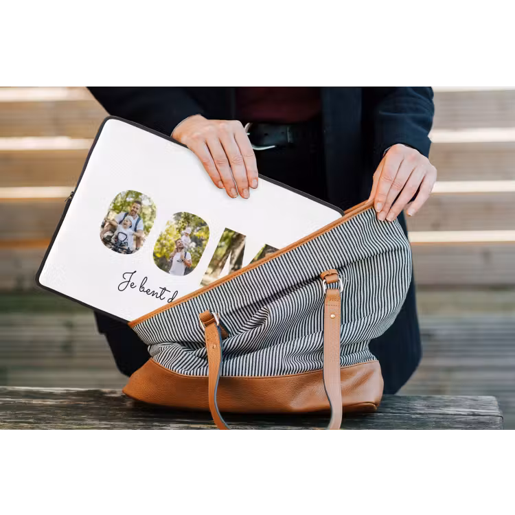Gepersonaliseerde laptophoes - Oom - Lettercollage — 4