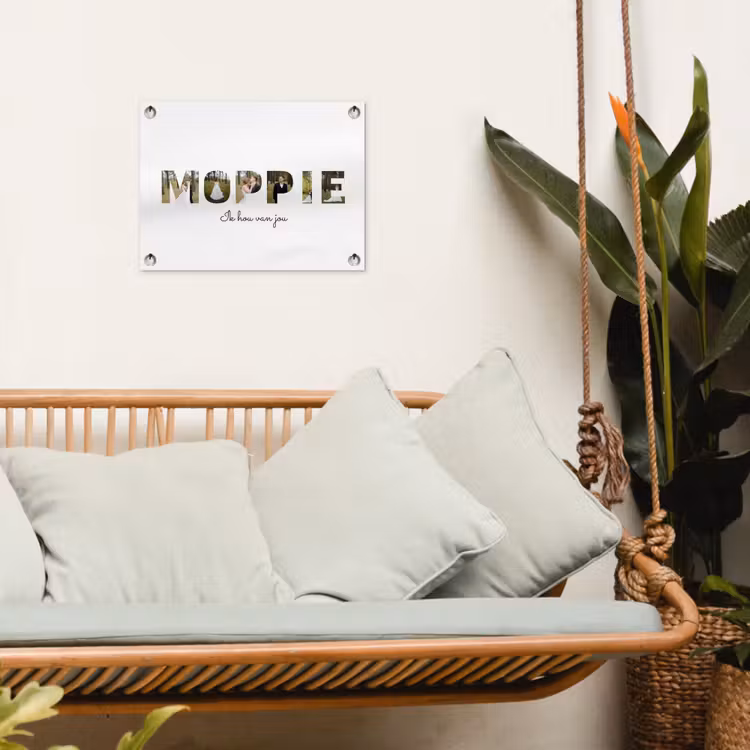 Gepersonaliseerde tuinposter - Moppie - Lettercollage — 5