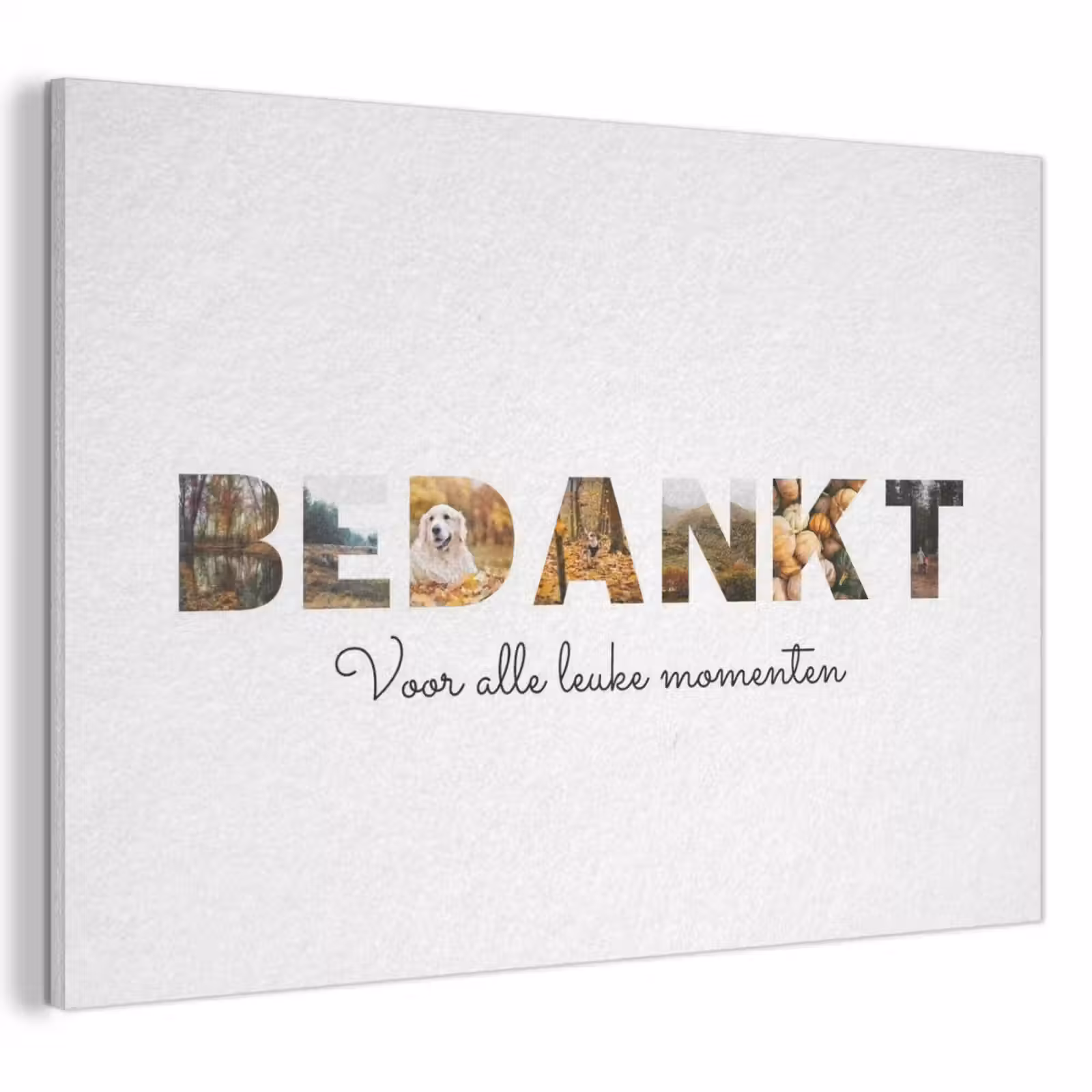Gepersonaliseerd akoestisch schilderij - Bedankt - Lettercollage — 1