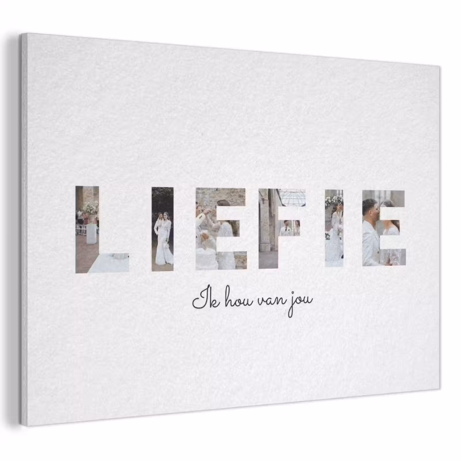 Gepersonaliseerd akoestisch schilderij - Liefie - Lettercollage — 1