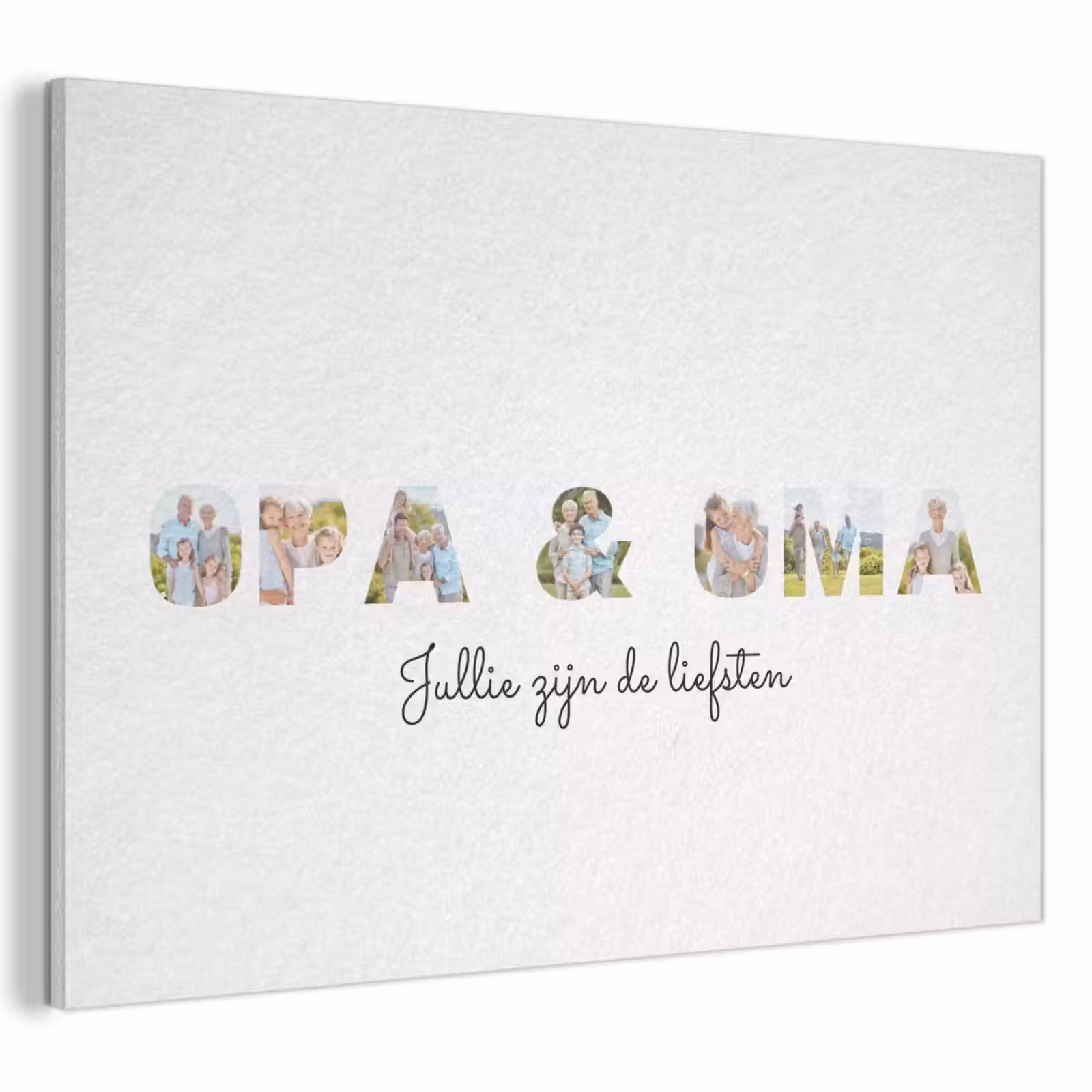 Gepersonaliseerd akoestisch schilderij - Opa & Oma - Lettercollage — 1