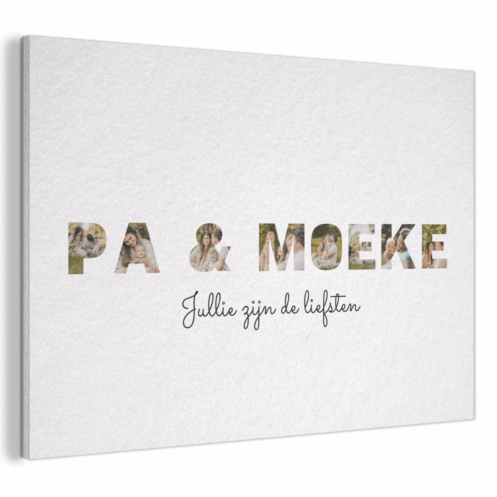 Gepersonaliseerd akoestisch schilderij - Pa & Moeke - Lettercollage — 1