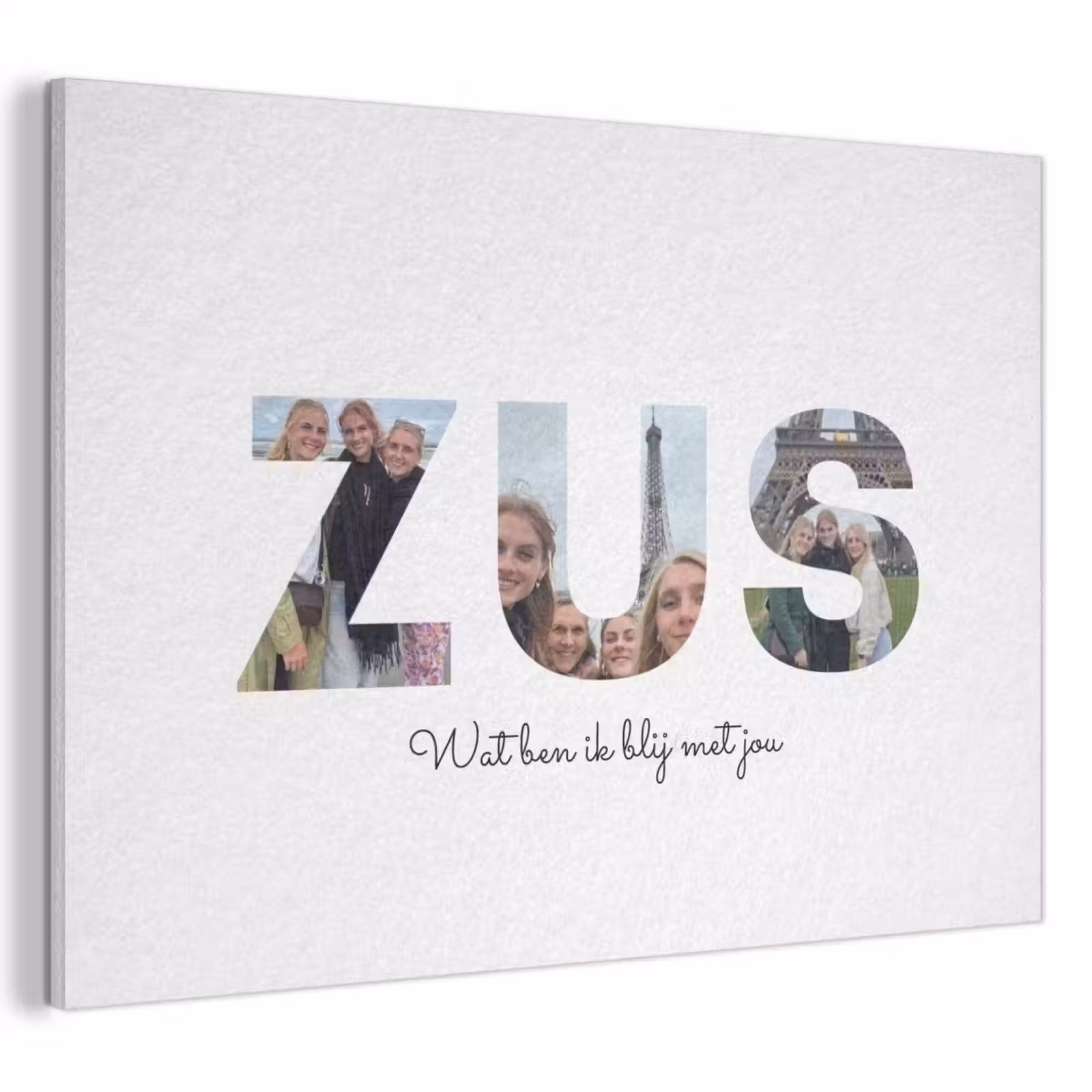 Gepersonaliseerd akoestisch schilderij - Zus - Lettercollage — 1
